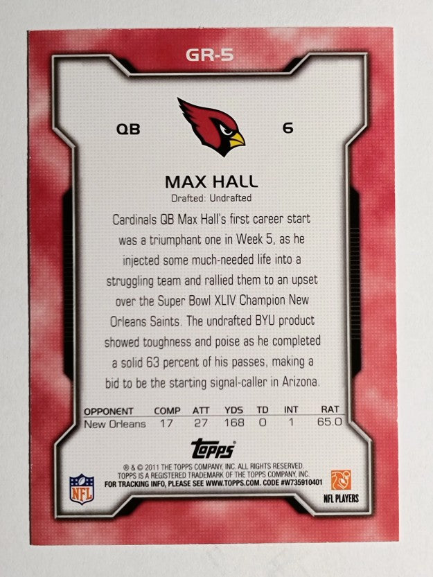 2010 Topps Rookie Redemption #GR5 Max Hall