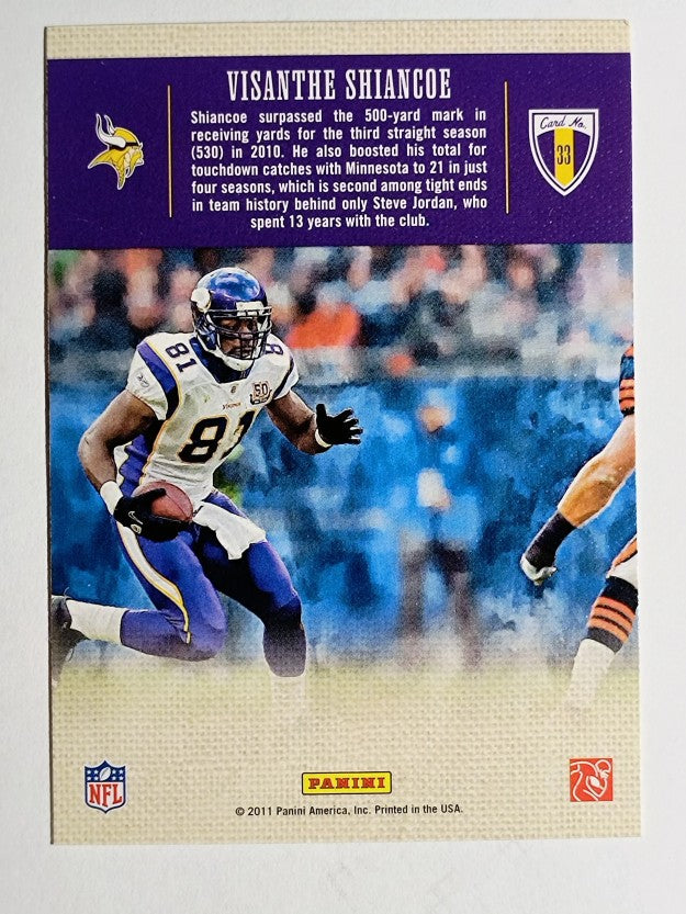 2011 Panini Threads Gridiron Kings #33 Visanthe Shiancoe