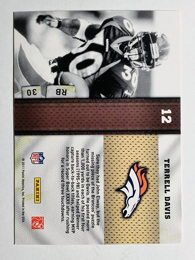 2011 Panini Threads Heritage Collection #12 Terrell Davis
