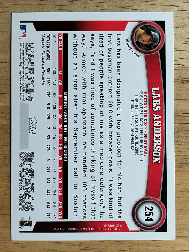 2011 Topps #254 Lars Anderson RC