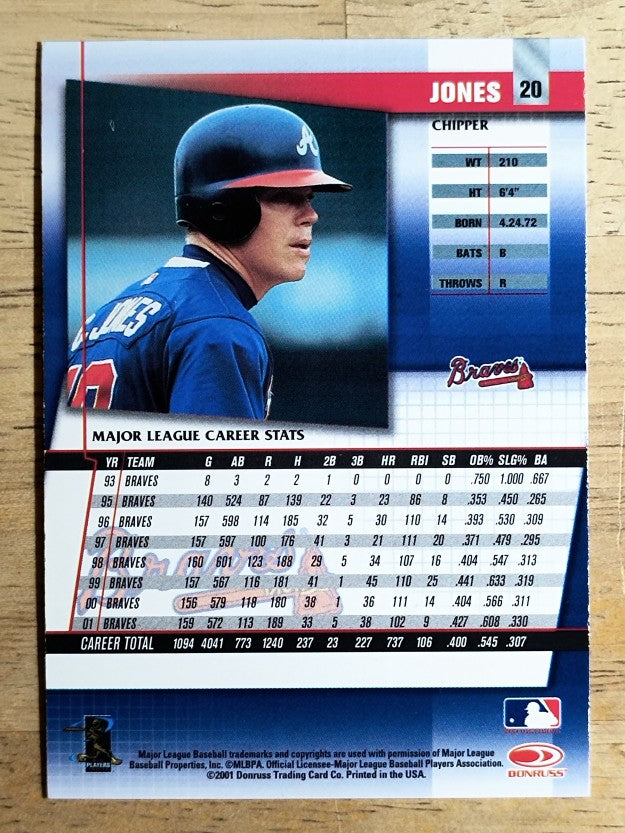 2002 Donruss Best of Fan Club #20 Chipper Jones
