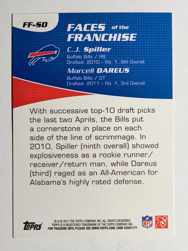 2011 Topps Faces of the Franchise #SD C.J. Spiller/Marcell Dareus