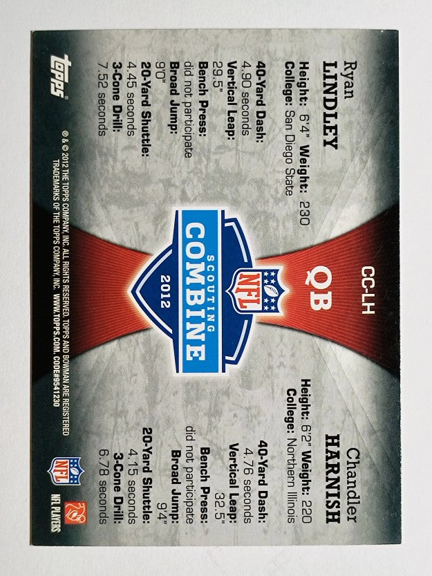 2012 Bowman Combine Competition #CCLH Ryan Lindley/Chandler Harnish