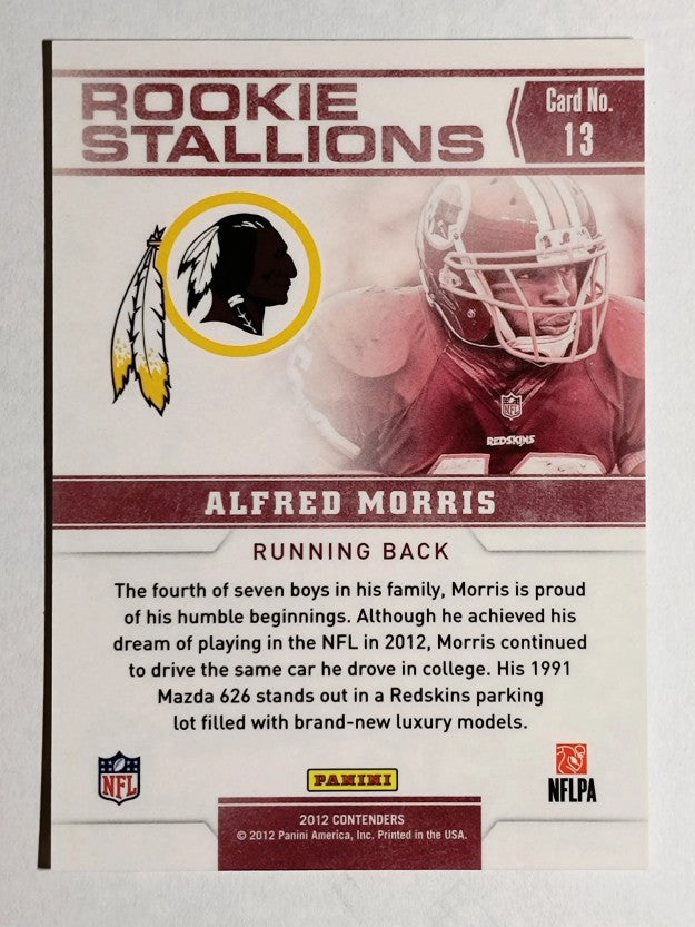 2012 Panini Contenders Rookie Stallions #13 Alfred Morris