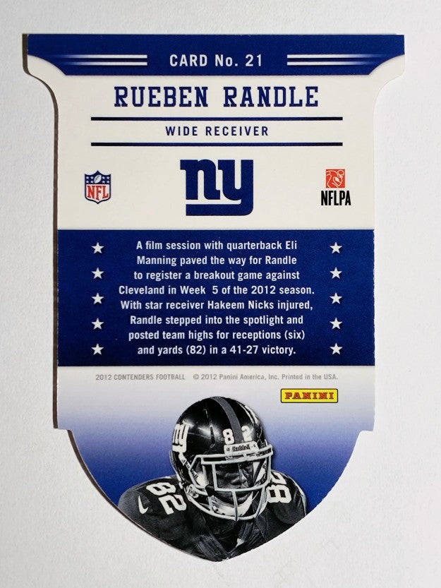 2012 Panini Contenders ROY Contenders #21 Rueben Randle