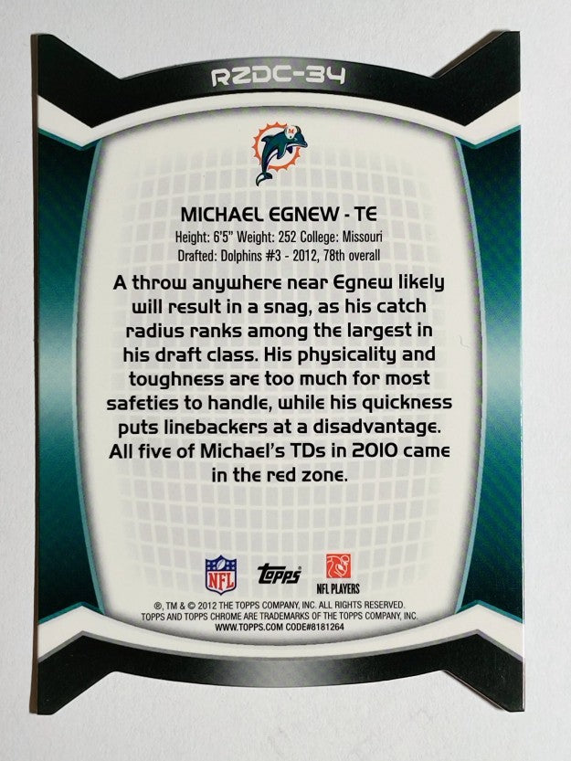 2012 Topps Chrome Red Zone Rookies Refractors #RZDC34 Michael Egnew