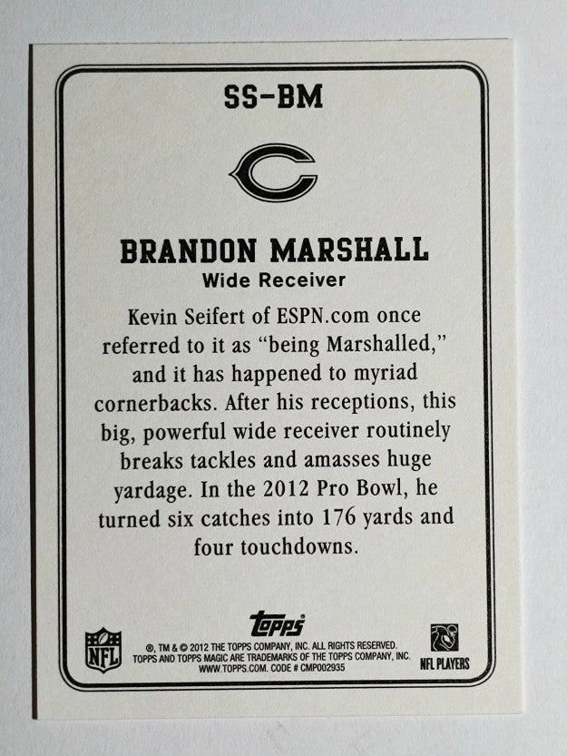 2012 Topps Magic Supernatural Stars #SSBM Brandon Marshall