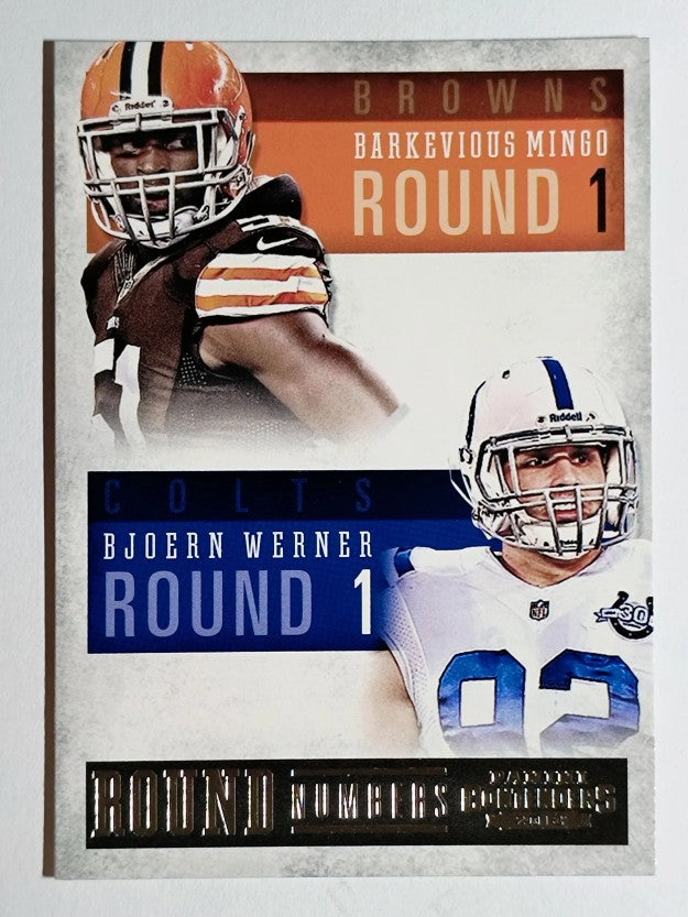 2013 Panini Contenders Round Numbers #2 Barkevious Mingo/Bjoern Werner
