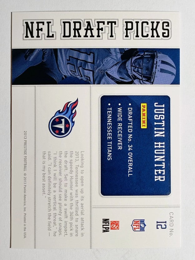 2013 Prestige Draft Picks Gold #12 Justin Hunter