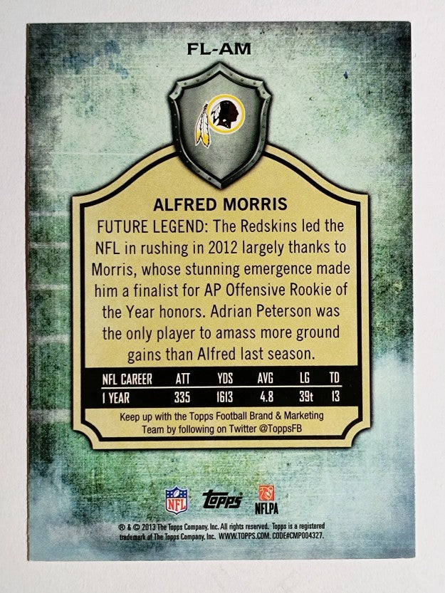 2013 Topps Future Legends #FLAM Alfred Morris