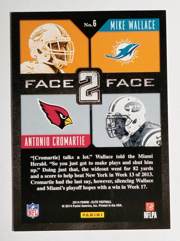 2014 Elite Face 2 Face Silver #6 Antonio Cromartie/Mike Wallace