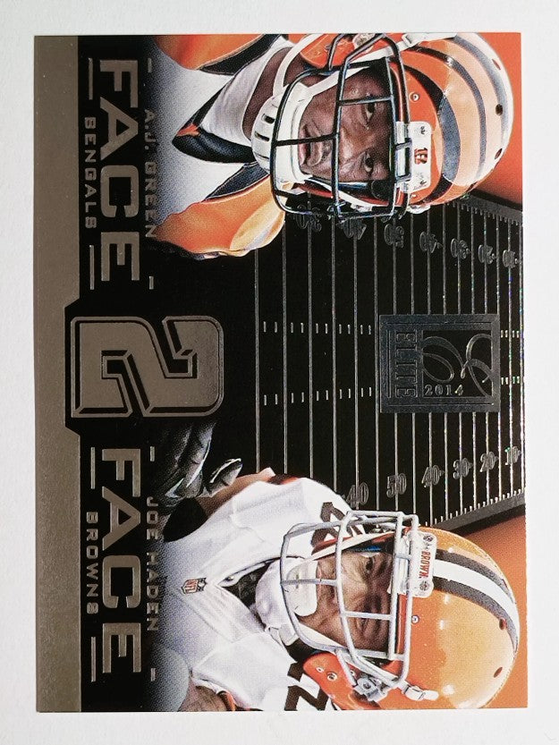 2014 Elite Face 2 Face Silver #8 A.J. Green/Joe Haden