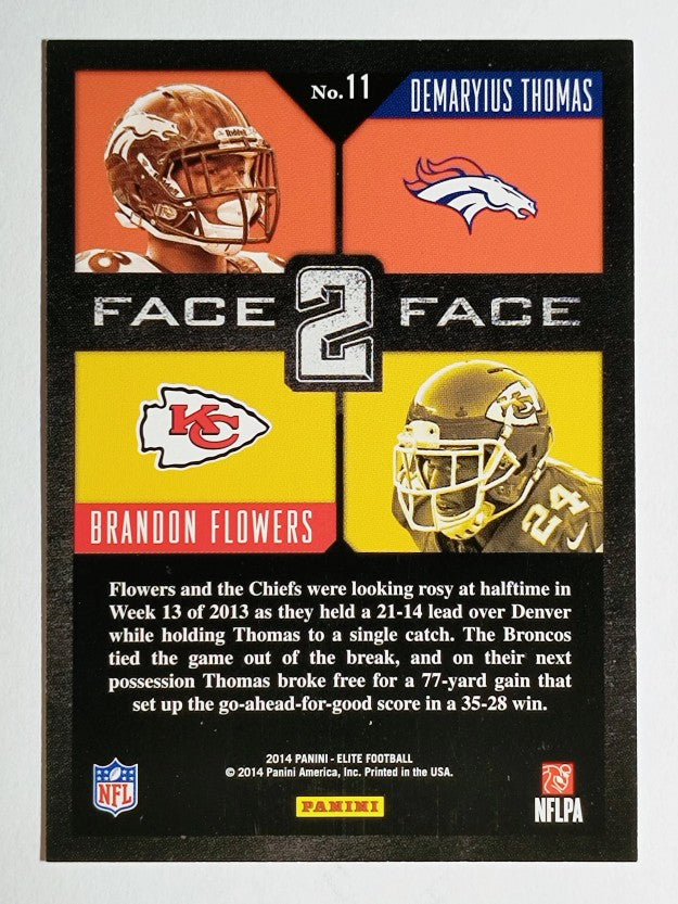2014 Elite Face 2 Face Silver #11 Demaryius Thomas/Brandon Flowers