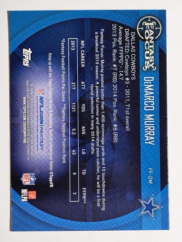 2014 Topps Chrome Fantasy Focus #FFDM DeMarco Murray