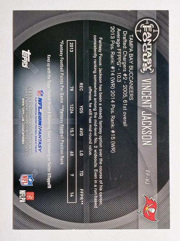 2014 Topps Fantasy Focus #FFVJ Vincent Jackson