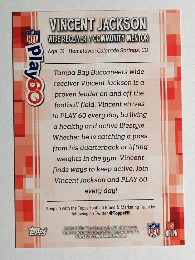 2014 Topps Play 60 Community Mentors #10 Vincent Jackson