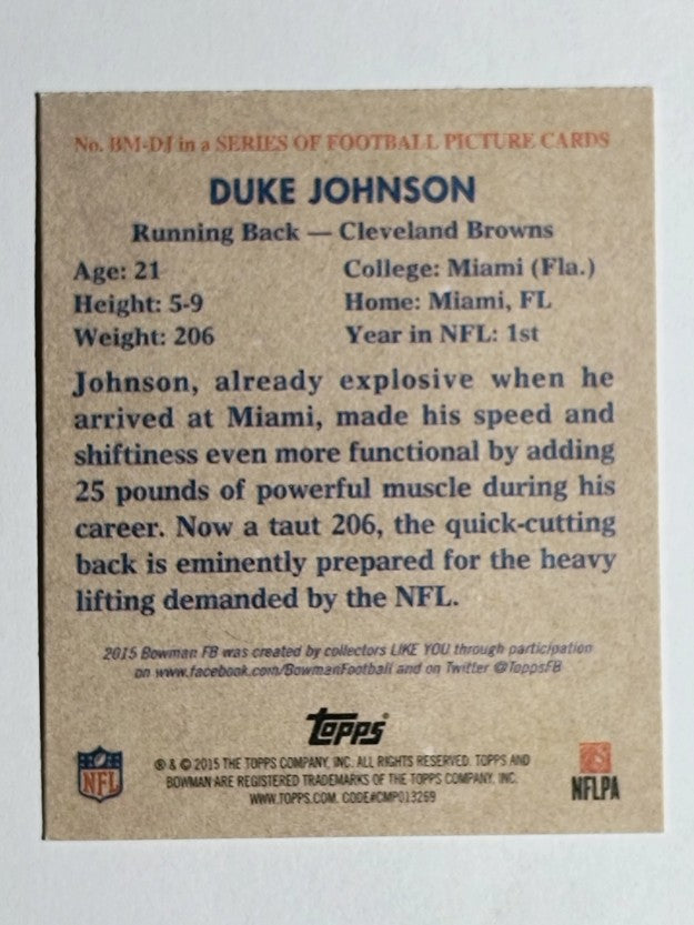 2015 Bowman '48 Bowman Mini #BMDJ Duke Johnson