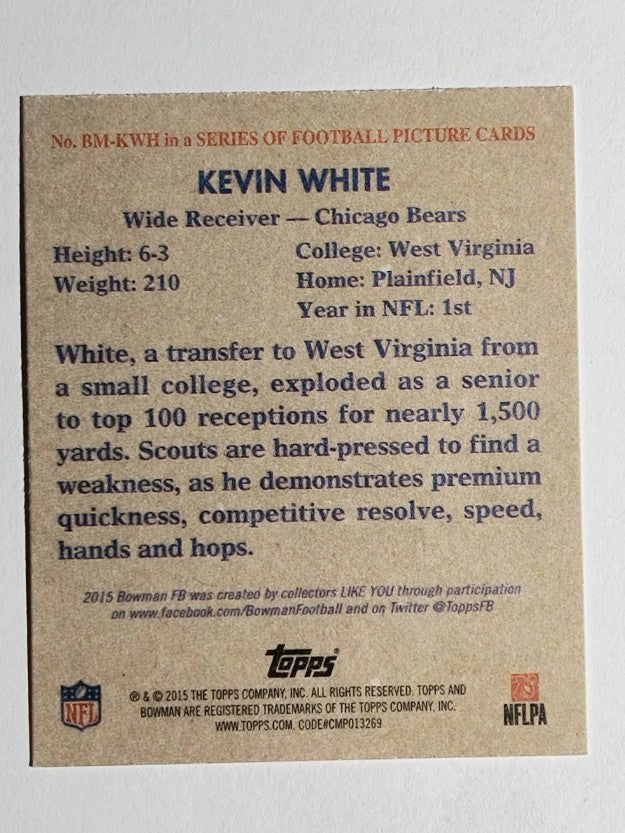 2015 Bowman '48 Bowman Mini #BMKWH Kevin White