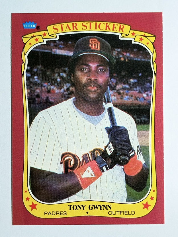 1986 Fleer Star Stickers #50 Tony Gwynn