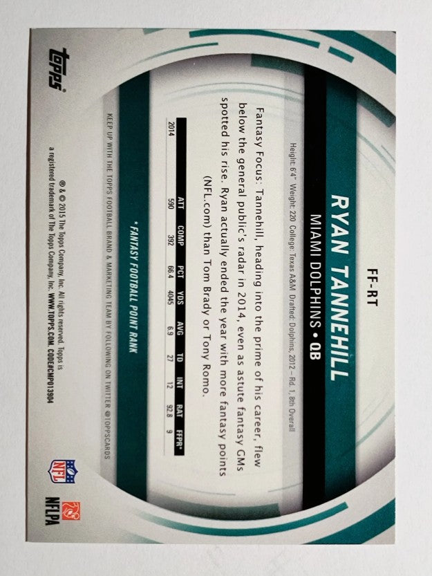 2015 Topps Fantasy Focus #FFRT Ryan Tannehill