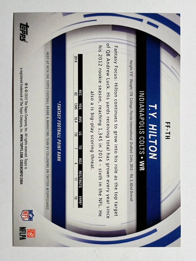 2015 Topps Fantasy Focus #FFTH T.Y. Hilton
