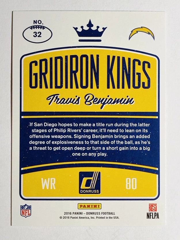 2016 Donruss Gridiron Kings #32 Travis Benjamin