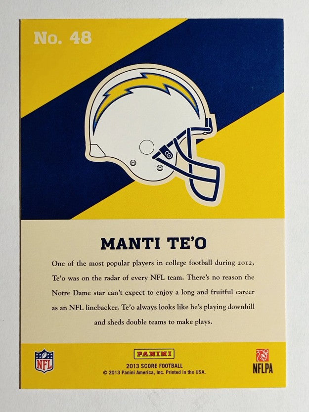 2013 Score Hot Rookies Retail #48 Manti Te'o
