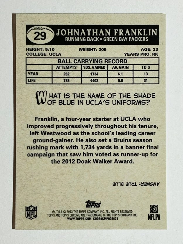 2013 Topps Chrome 1959 Minis #29 Johnathan Franklin
