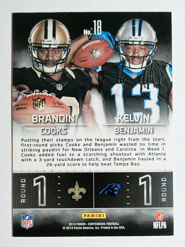 2014 Panini Contenders Round Numbers #18 Brandin Cooks/Kelvin Benjamin