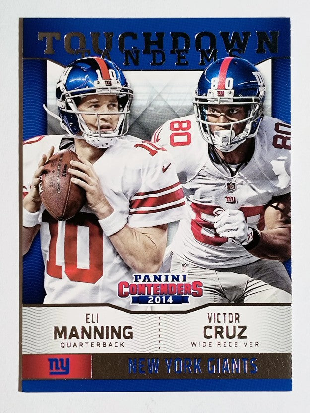 2014 Panini Contenders Touchdown Tandems #3 Eli Manning/Victor Cruz
