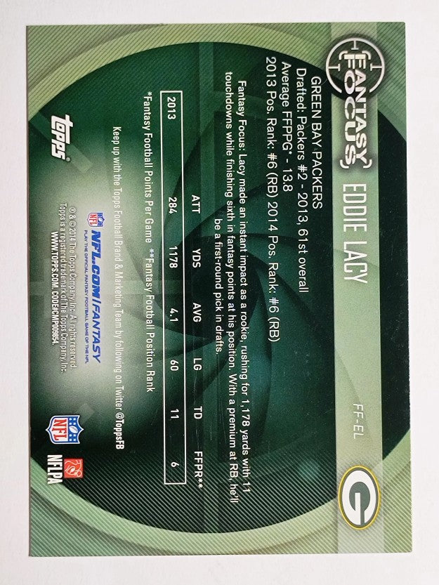 2014 Topps Fantasy Focus #FFEL Eddie Lacy