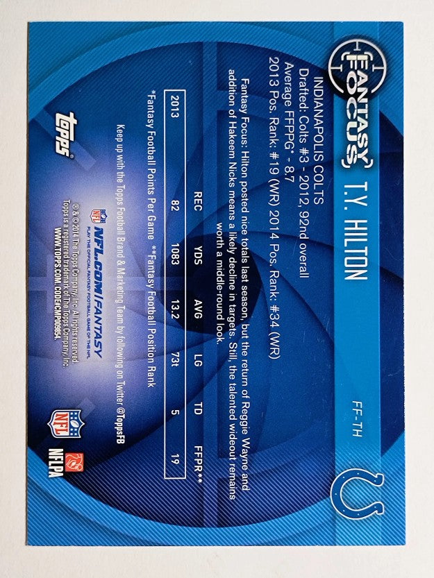 2014 Topps Fantasy Focus #FFTH T.Y. Hilton