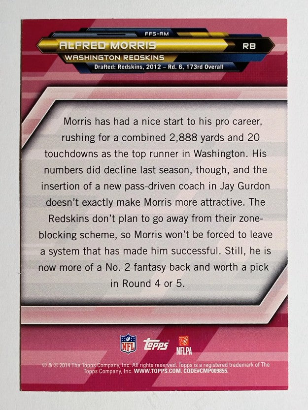 2014 Topps Fantasy Strategies #FFSAM Alfred Morris