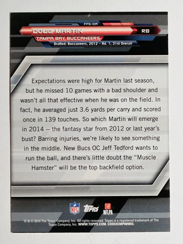 2014 Topps Fantasy Strategies #FFSDA Doug Martin