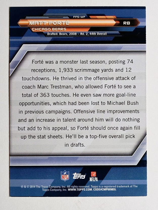 2014 Topps Fantasy Strategies #FFSMF Matt Forte