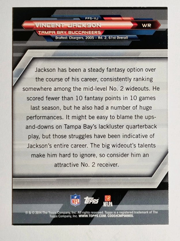 2014 Topps Fantasy Strategies #FFSVJ Vincent Jackson