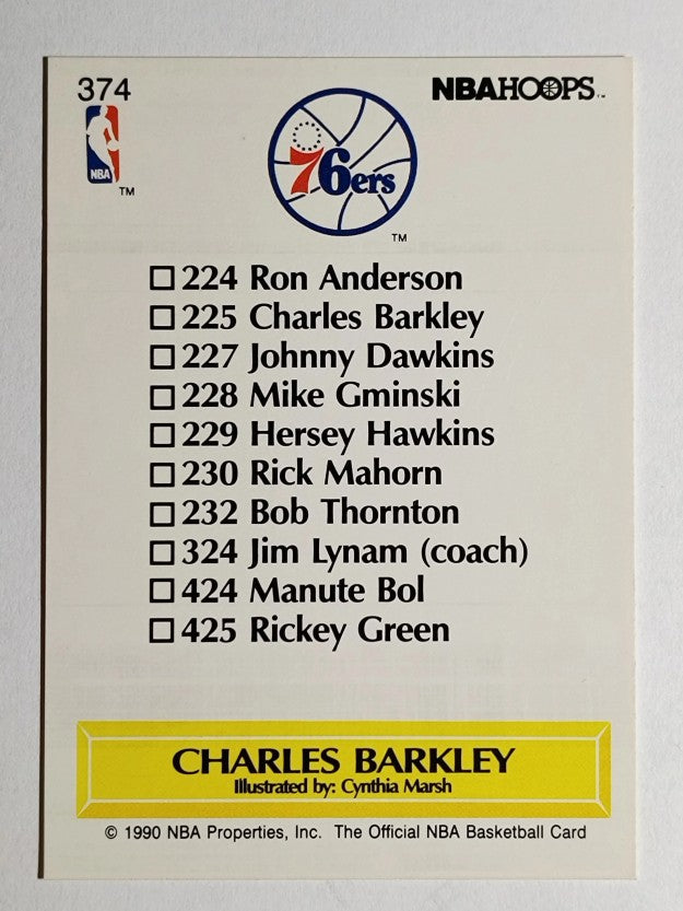 1990-91 Hoops #374 Charles Barkley TC