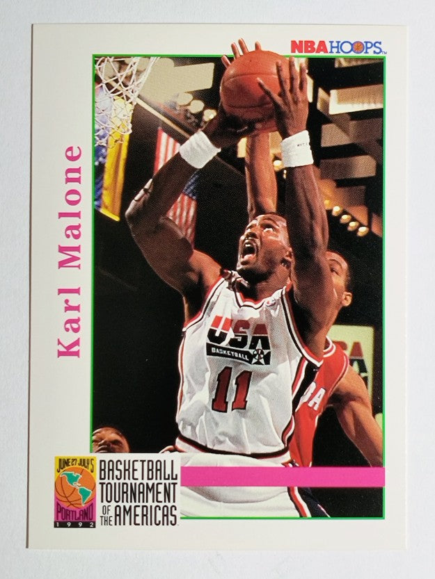 1992-93 Hoops #343 Karl Malone USA