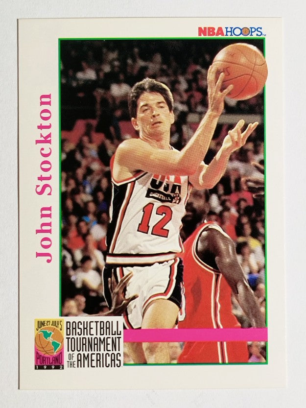 1992-93 Hoops #347 John Stockton USA