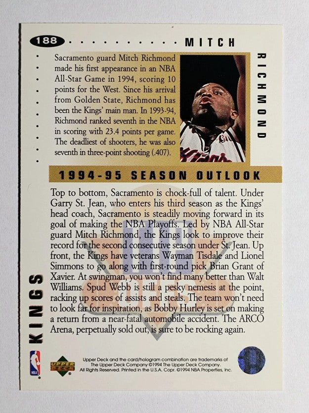1994-95 Collector's Choice #188 Mitch Richmond TO