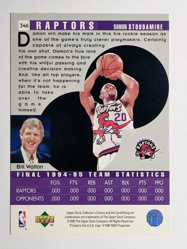 1995-96 Collector's Choice #346 Damon Stoudamire SR (NM)