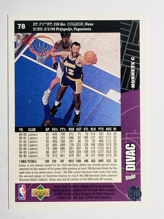 1996-97 Collector's Choice #78 Vlade Divac