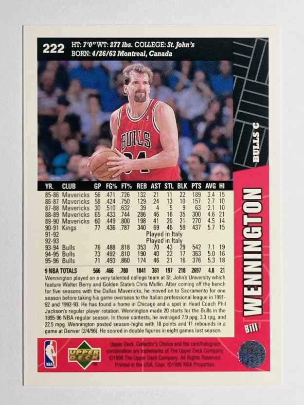 1996-97 Collector's Choice #222 Bill Wennington