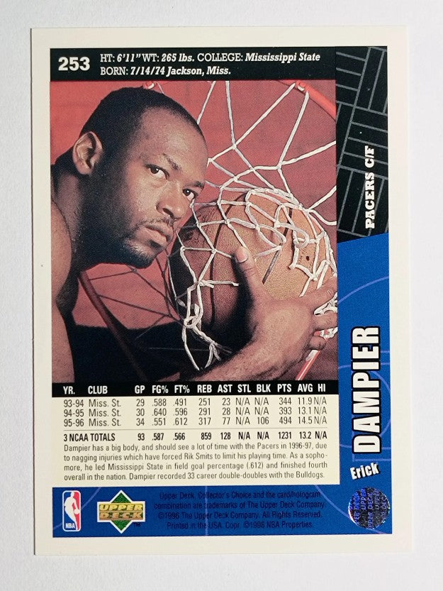 1996-97 Collector's Choice #253 Erick Dampier RC