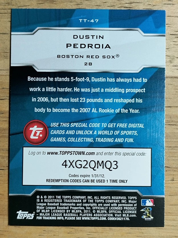 2011 Topps Topps Town #TT47 Dustin Pedroia