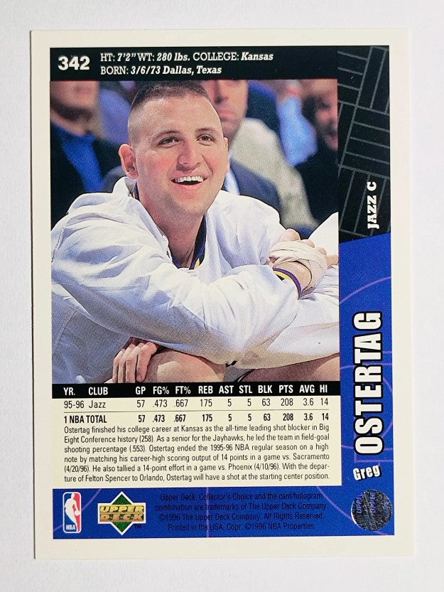 1996-97 Collector's Choice #342 Greg Ostertag