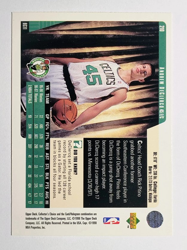 1997-98 Collector's Choice #210 Andrew DeClercq