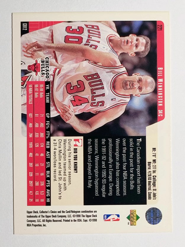 1997-98 Collector's Choice #221 Bill Wennington