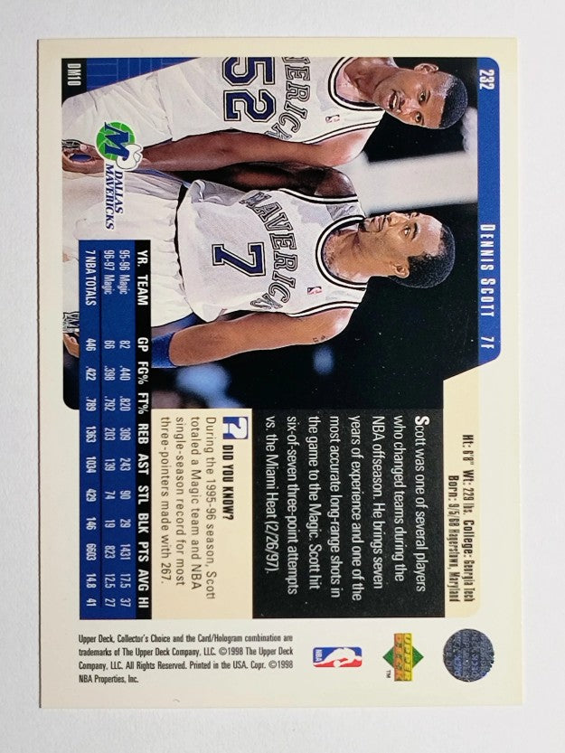 1997-98 Collector's Choice #232 Dennis Scott