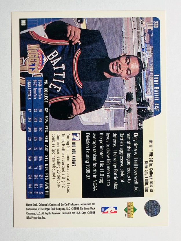 1997-98 Collector's Choice #233 Tony Battie RC